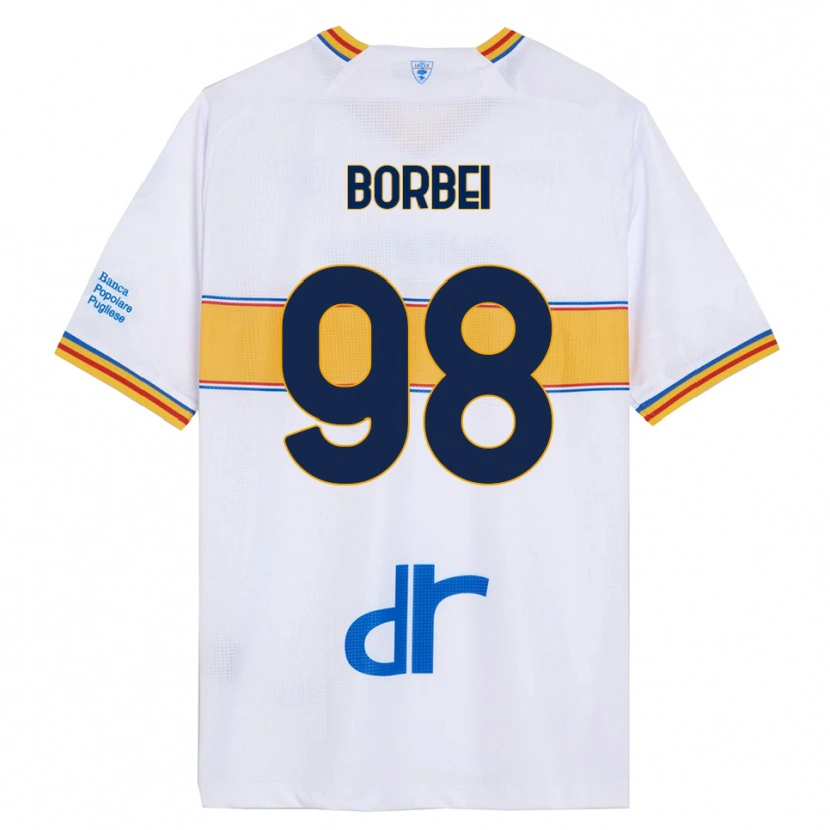 Danxen Herren Alexandru Borbei #98 Weiß Gelb Auswärtstrikot Trikot 2025/26 T-Shirt