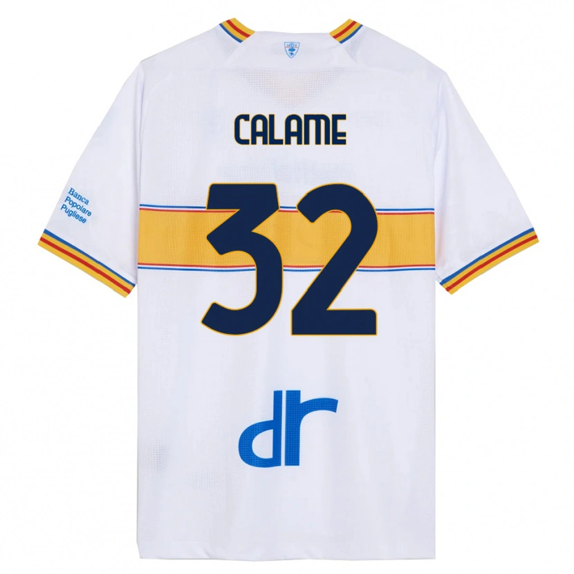 Danxen Herren Marouane Calame #32 Weiß Gelb Auswärtstrikot Trikot 2025/26 T-Shirt