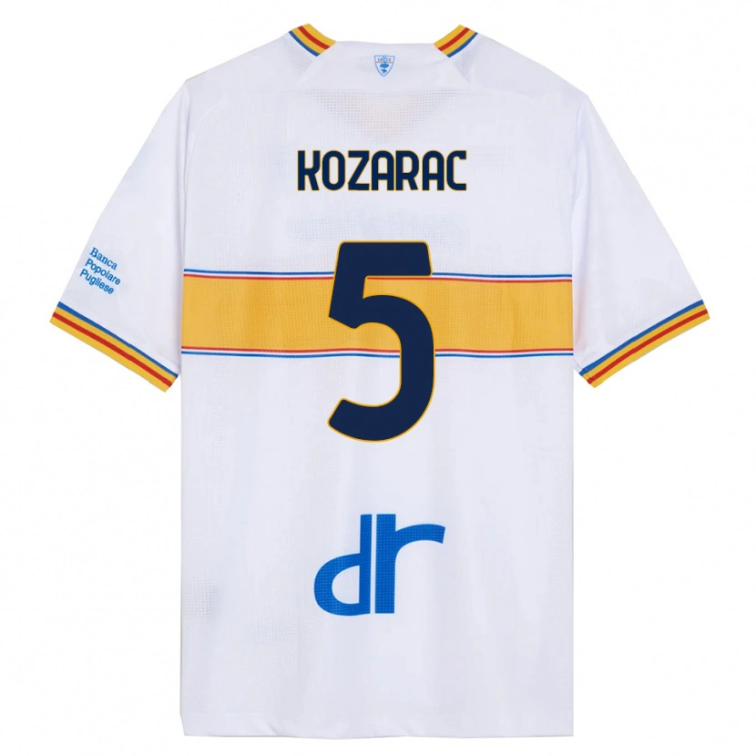Danxen Herren Haris Kozarac #5 Weiß Gelb Auswärtstrikot Trikot 2025/26 T-Shirt