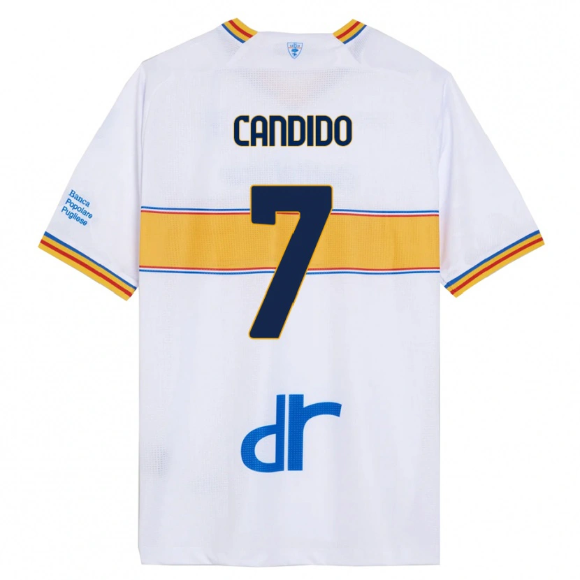 Danxen Herren Filippo Candido #7 Weiß Gelb Auswärtstrikot Trikot 2025/26 T-Shirt