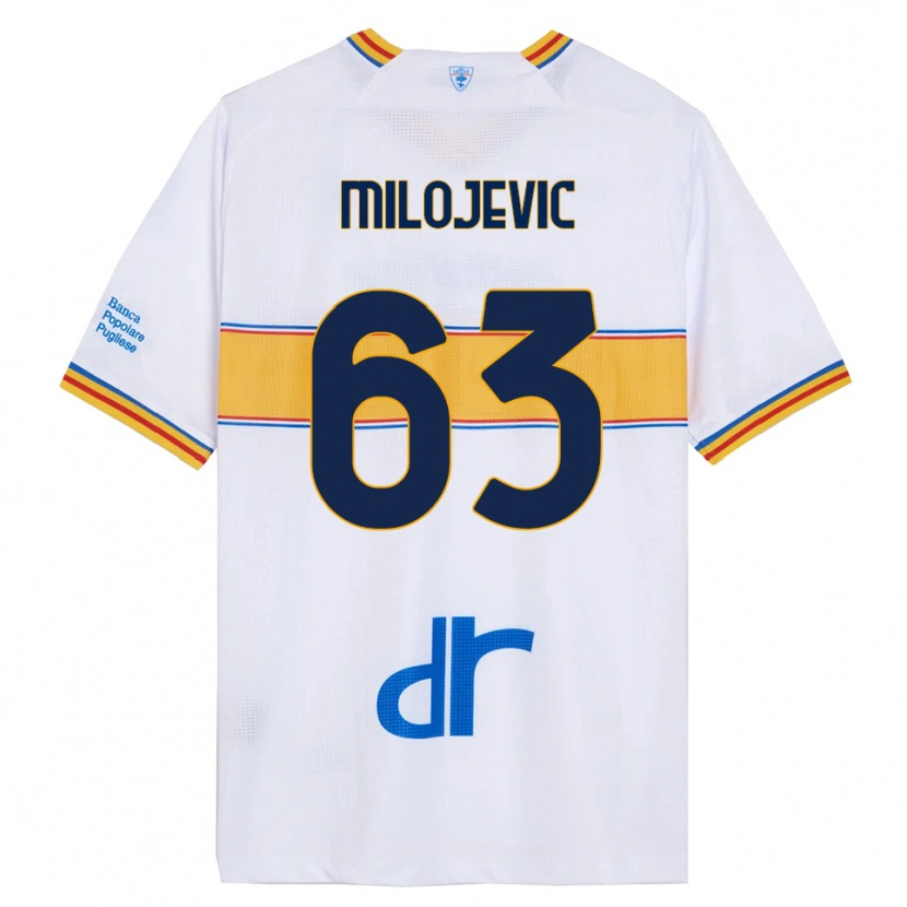 Danxen Herren Nemanja Milojevic #63 Weiß Gelb Auswärtstrikot Trikot 2025/26 T-Shirt