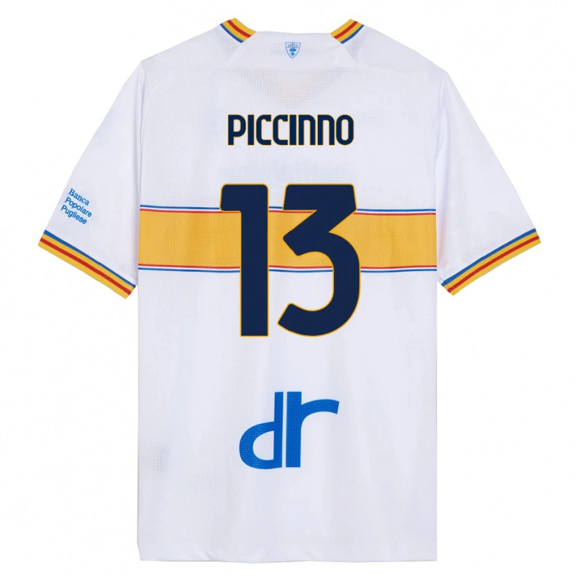Danxen Herren Daniele Piccinno #13 Weiß Gelb Auswärtstrikot Trikot 2025/26 T-Shirt