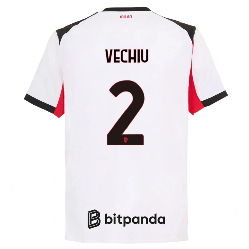Danxen Herren Christian Vechiu #2 Weiß Schwarz Auswärtstrikot Trikot 2025/26 T-Shirt