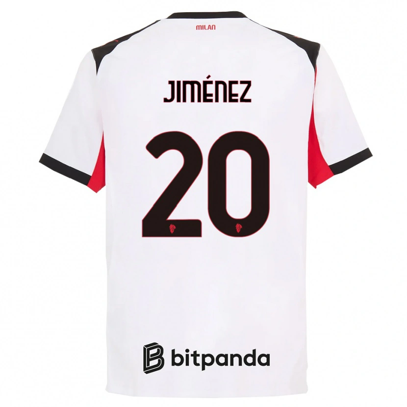 Danxen Herren Álex Jiménez #20 Weiß Schwarz Auswärtstrikot Trikot 2025/26 T-Shirt
