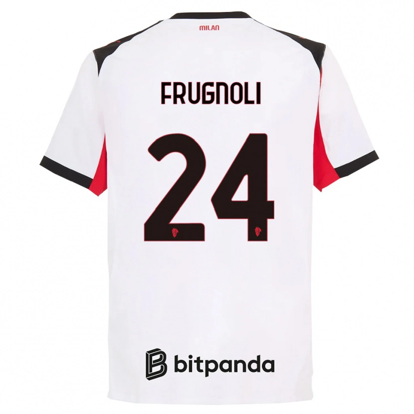 Danxen Herren Leonardo Frugnoli #24 Weiß Schwarz Auswärtstrikot Trikot 2025/26 T-Shirt