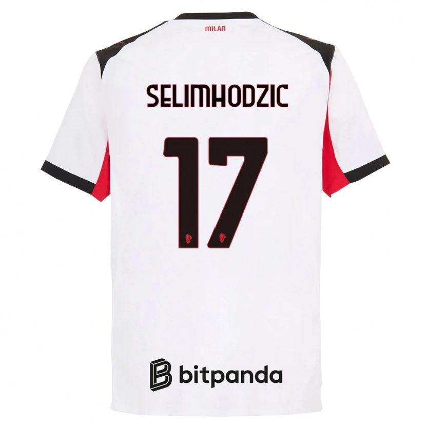 Danxen Herren Noa Selimhodzic #17 Weiß Schwarz Auswärtstrikot Trikot 2025/26 T-Shirt