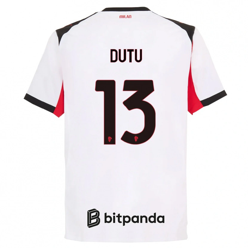 Danxen Herren Matteo Duțu #13 Weiß Schwarz Auswärtstrikot Trikot 2025/26 T-Shirt