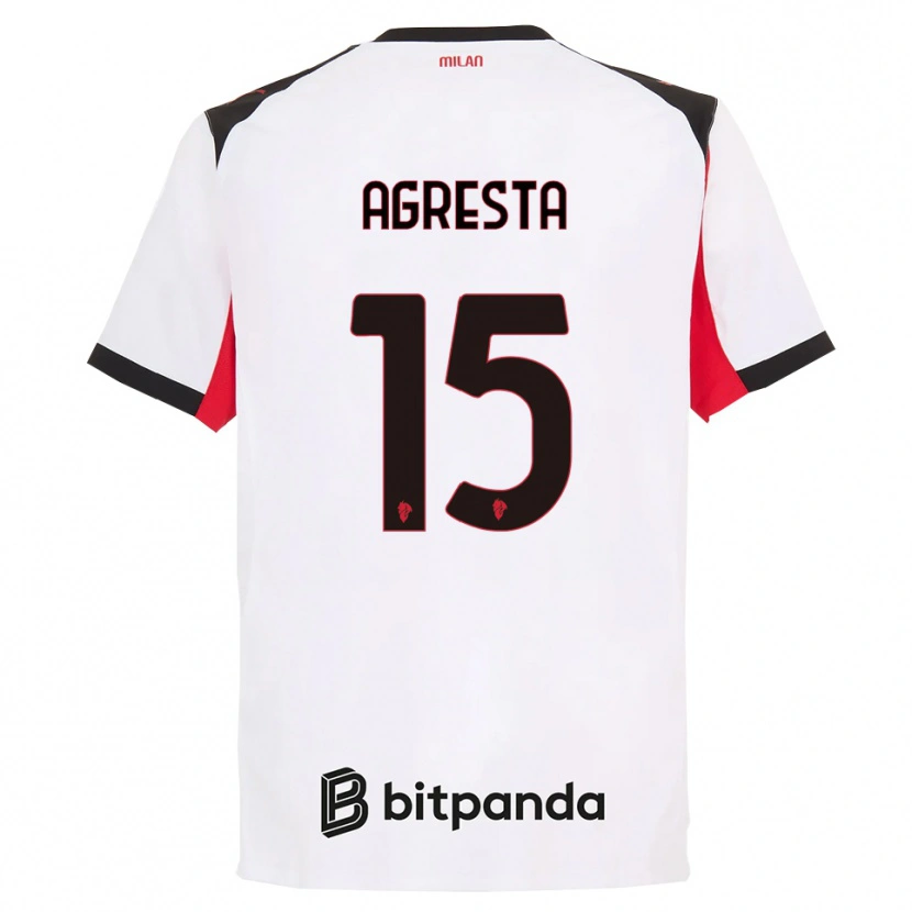Danxen Herren Stefano Agresta #15 Weiß Schwarz Auswärtstrikot Trikot 2025/26 T-Shirt