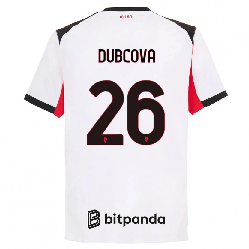 Danxen Herren Michaela Dubcova #26 Weiß Schwarz Auswärtstrikot Trikot 2025/26 T-Shirt