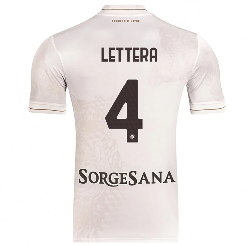 Danxen Herren Alessio Lettera #4 Champagner Braun Auswärtstrikot Trikot 2025/26 T-Shirt