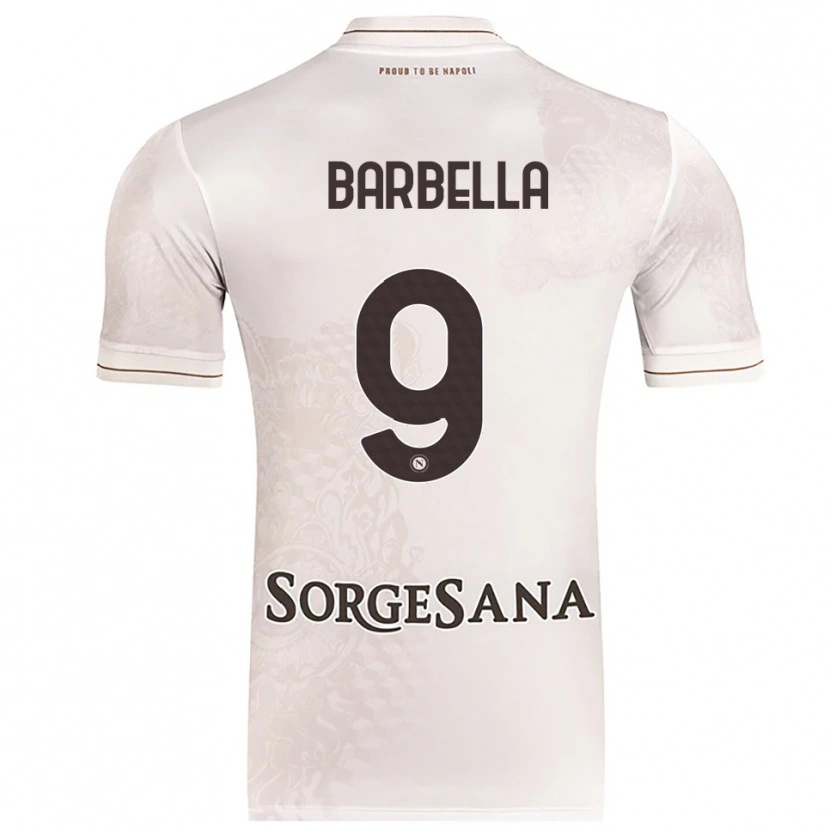 Danxen Herren Michele Barbella #9 Champagner Braun Auswärtstrikot Trikot 2025/26 T-Shirt