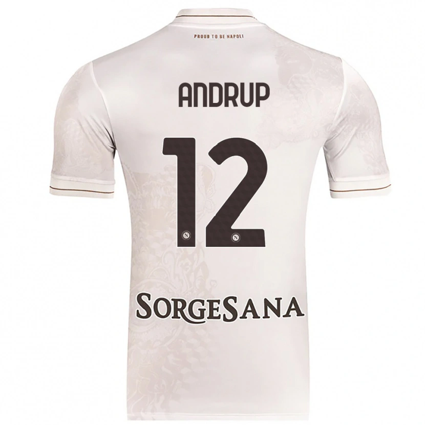 Danxen Herren Klara Lena Elisabeth Andrup #12 Champagner Braun Auswärtstrikot Trikot 2025/26 T-Shirt