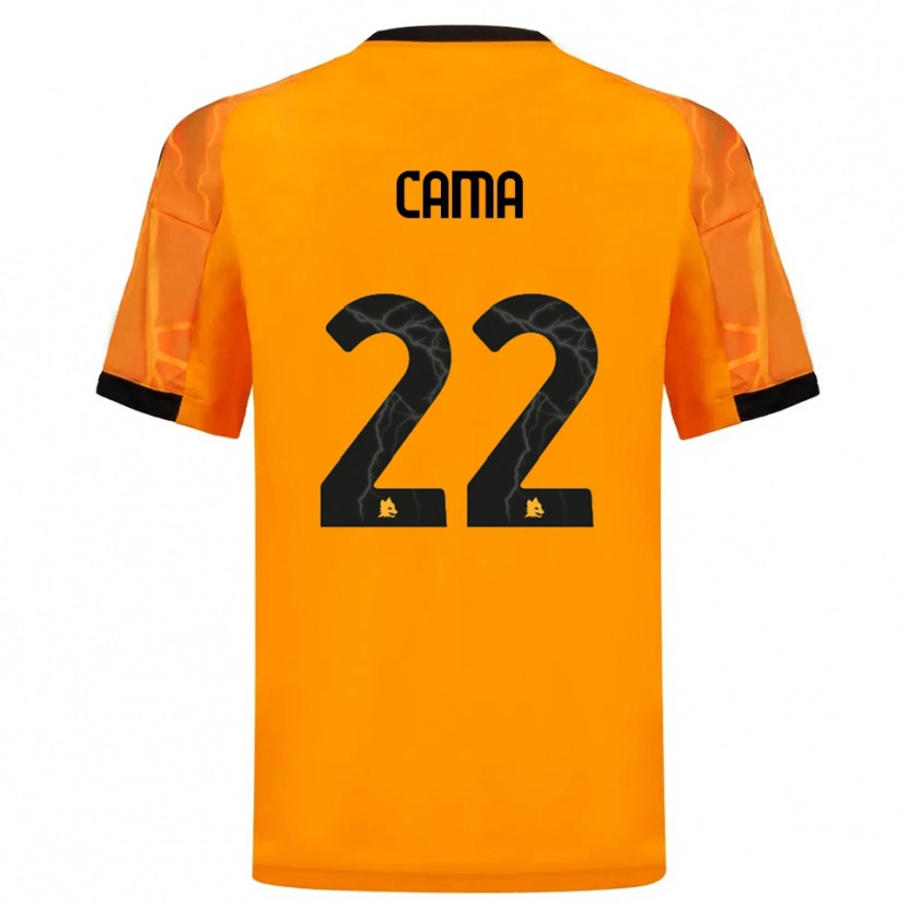 Danxen Herren Cristian Cama #22 Orange Schwarz Auswärtstrikot Trikot 2025/26 T-Shirt