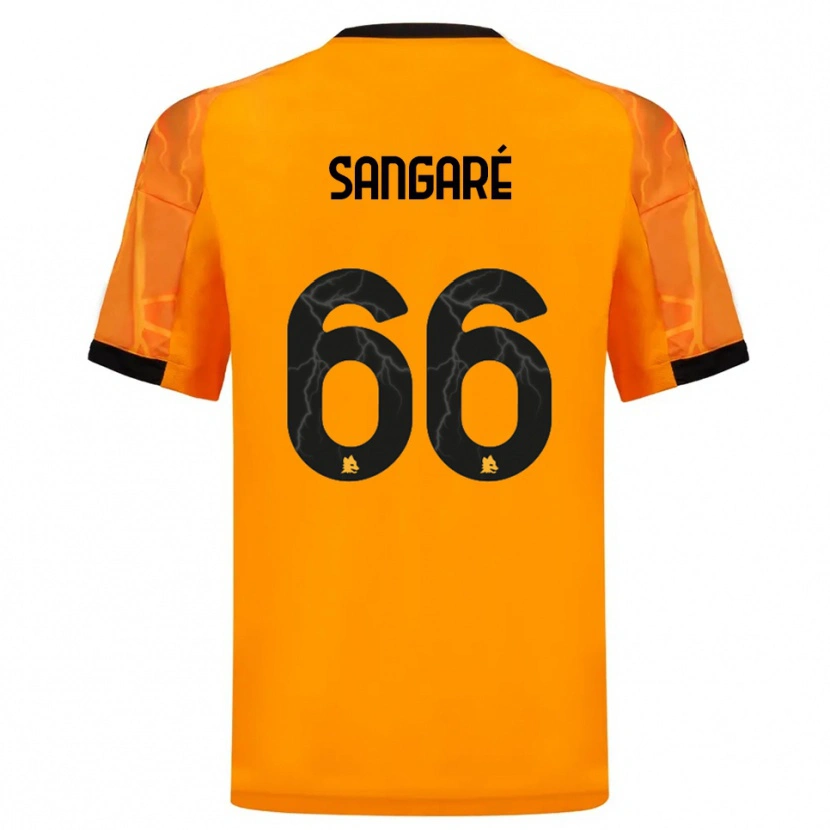 Danxen Herren Buba Sangaré #66 Orange Schwarz Auswärtstrikot Trikot 2025/26 T-Shirt