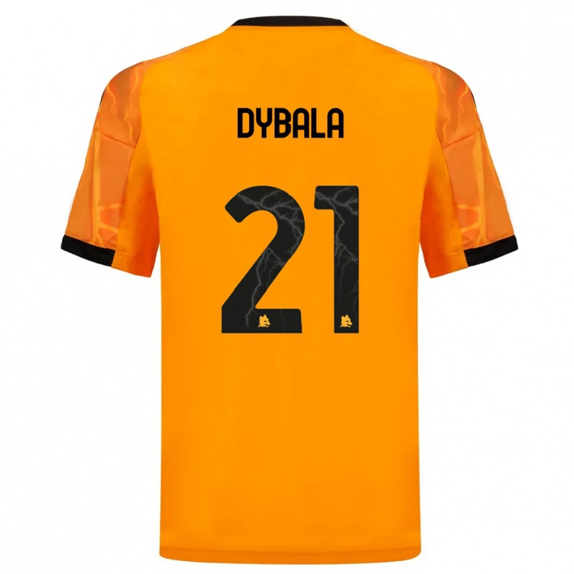Danxen Herren Paulo Dybala #21 Orange Schwarz Auswärtstrikot Trikot 2025/26 T-Shirt