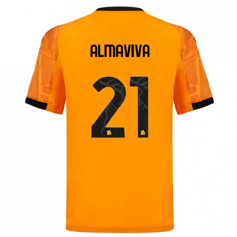 Danxen Herren Mattia Almaviva #21 Orange Schwarz Auswärtstrikot Trikot 2025/26 T-Shirt