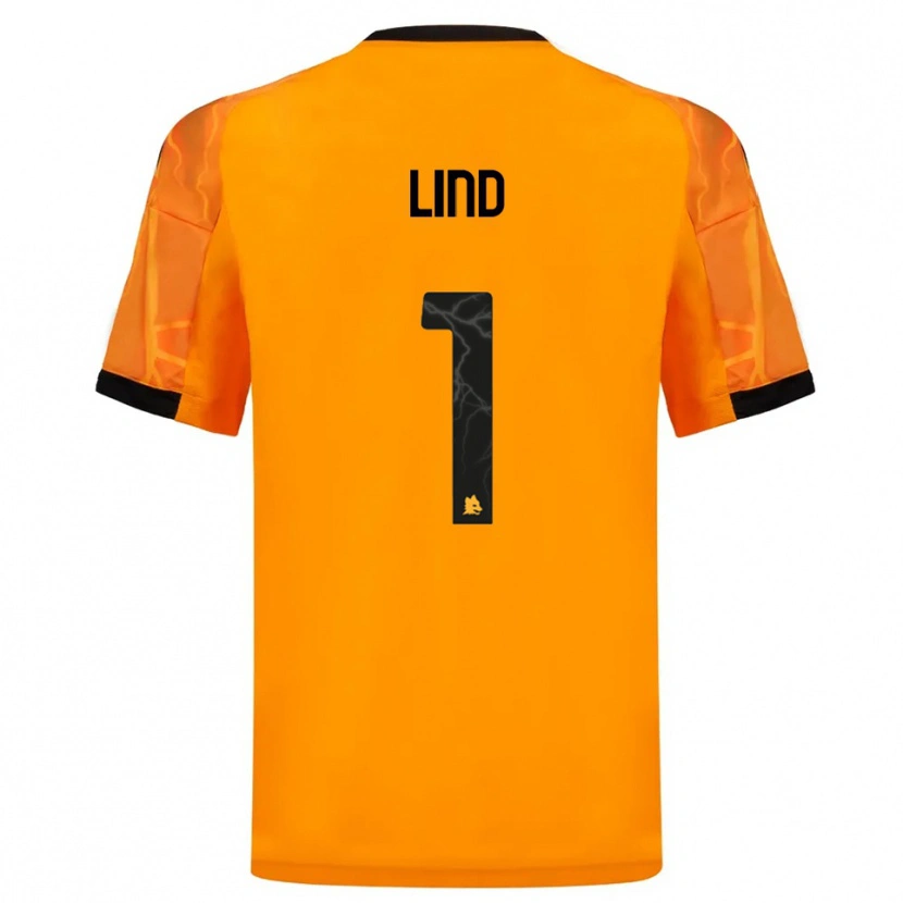 Danxen Herren Emma Lind #1 Orange Schwarz Auswärtstrikot Trikot 2025/26 T-Shirt