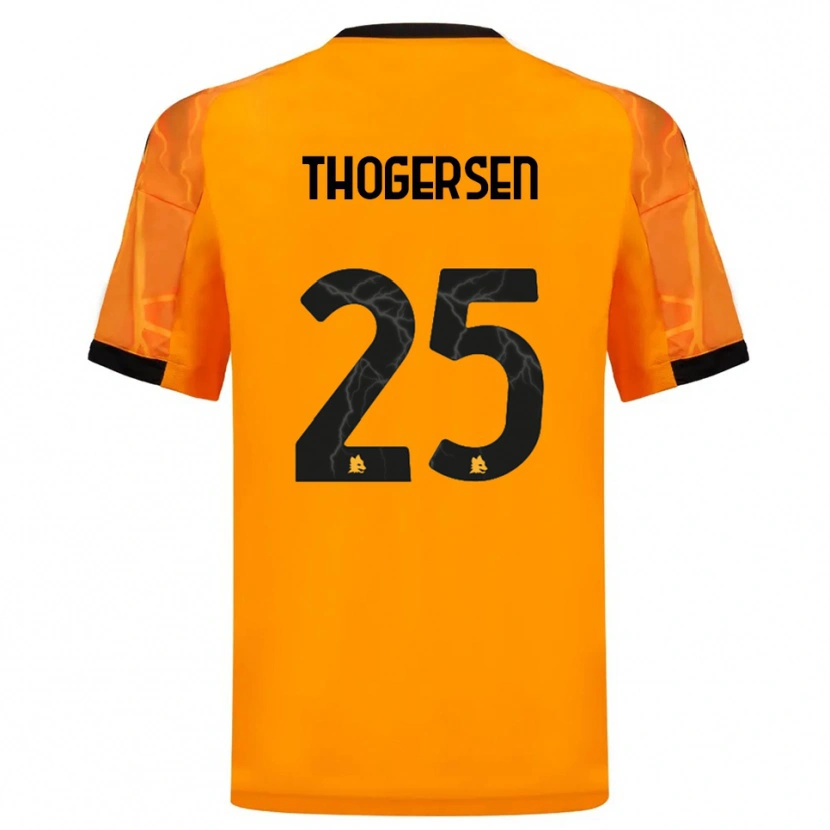 Danxen Herren Frederikke Skjødt Thøgersen #25 Orange Schwarz Auswärtstrikot Trikot 2025/26 T-Shirt