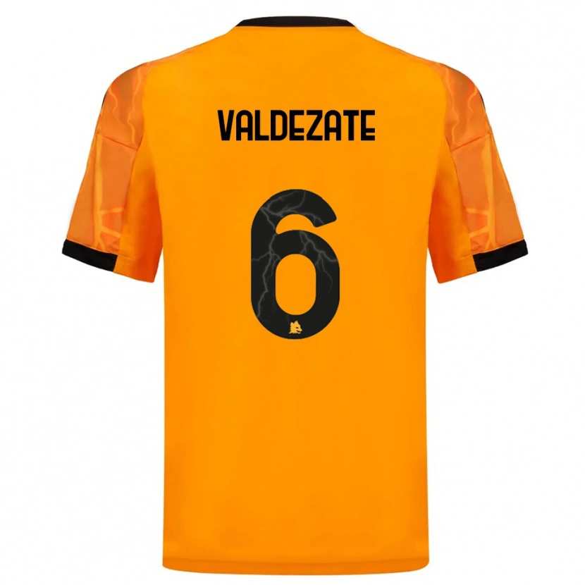 Danxen Herren Oihane Valdezate #6 Orange Schwarz Auswärtstrikot Trikot 2025/26 T-Shirt