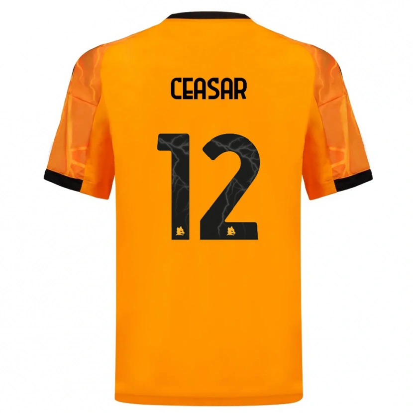 Danxen Herren Camelia Ceasar #12 Orange Schwarz Auswärtstrikot Trikot 2025/26 T-Shirt