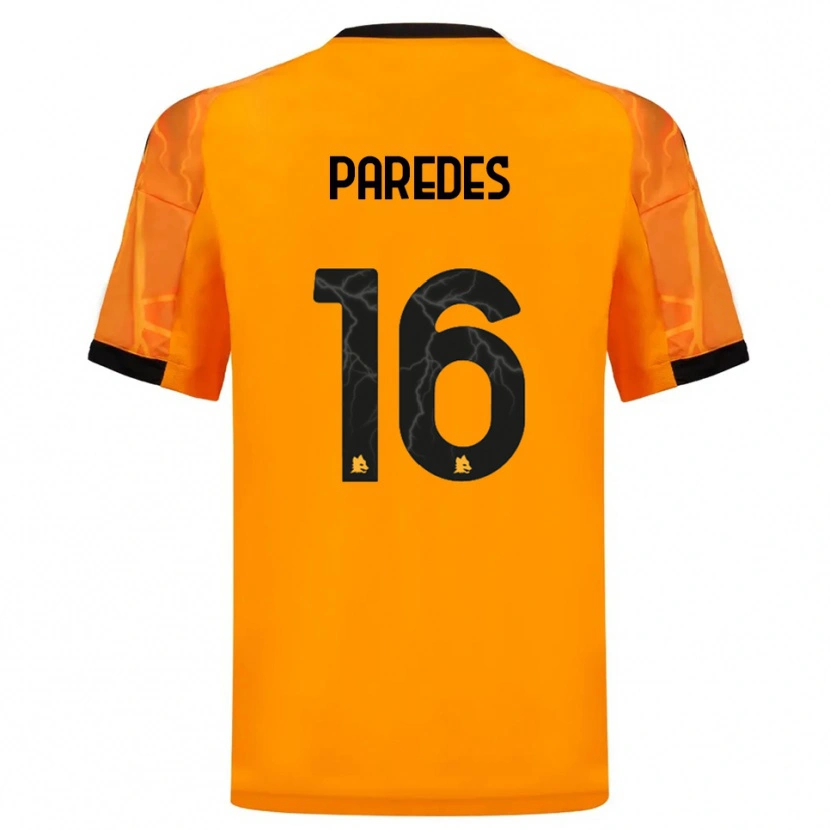 Danxen Herren Leandro Paredes #16 Orange Schwarz Auswärtstrikot Trikot 2025/26 T-Shirt