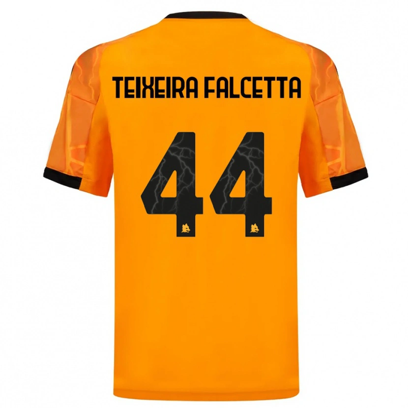 Danxen Herren Pietro Teixeira Falcetta #44 Orange Schwarz Auswärtstrikot Trikot 2025/26 T-Shirt