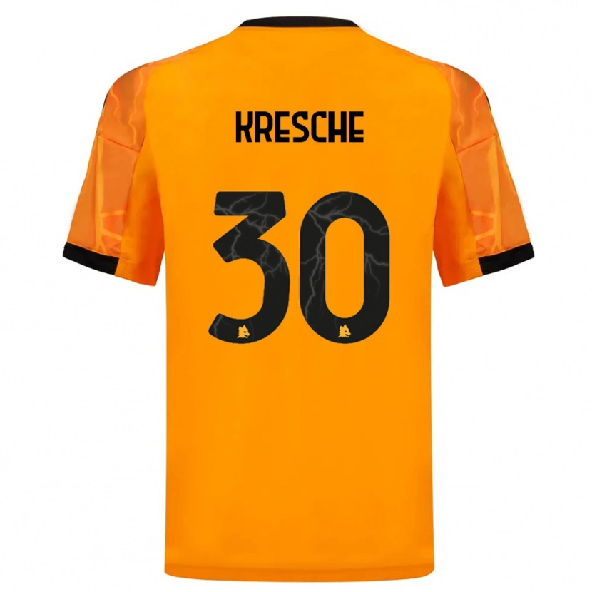 Danxen Herren Isabella Kresche #30 Orange Schwarz Auswärtstrikot Trikot 2025/26 T-Shirt