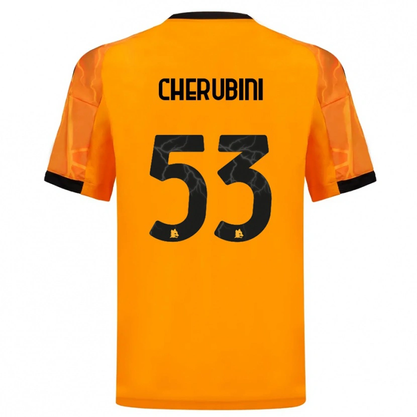 Danxen Herren Martina Cherubini #53 Orange Schwarz Auswärtstrikot Trikot 2025/26 T-Shirt
