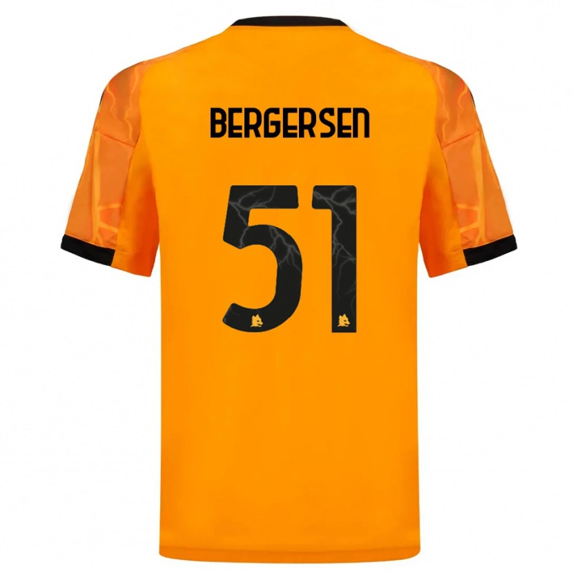 Danxen Herren Mina Bergersen #51 Orange Schwarz Auswärtstrikot Trikot 2025/26 T-Shirt