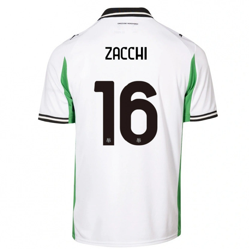 Danxen Herren Gioele Zacchi #16 Weiß Grün Schwarz Auswärtstrikot Trikot 2025/26 T-Shirt