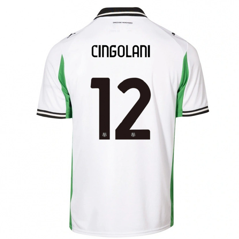 Danxen Herren Matteo Cingolani #12 Weiß Grün Schwarz Auswärtstrikot Trikot 2025/26 T-Shirt