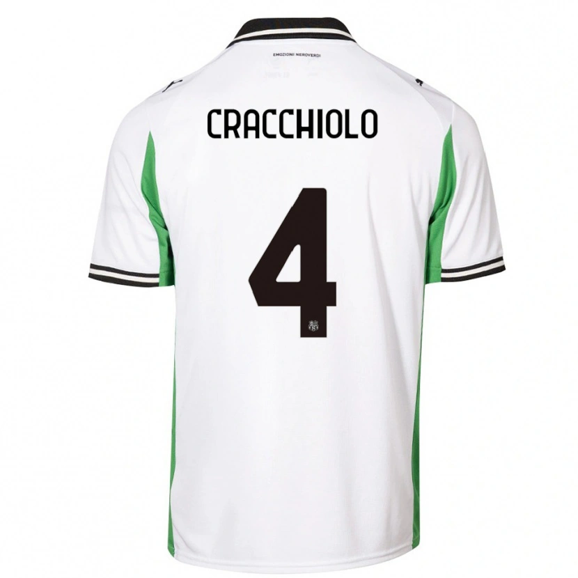 Danxen Herren Leonardo Cracchiolo #4 Weiß Grün Schwarz Auswärtstrikot Trikot 2025/26 T-Shirt