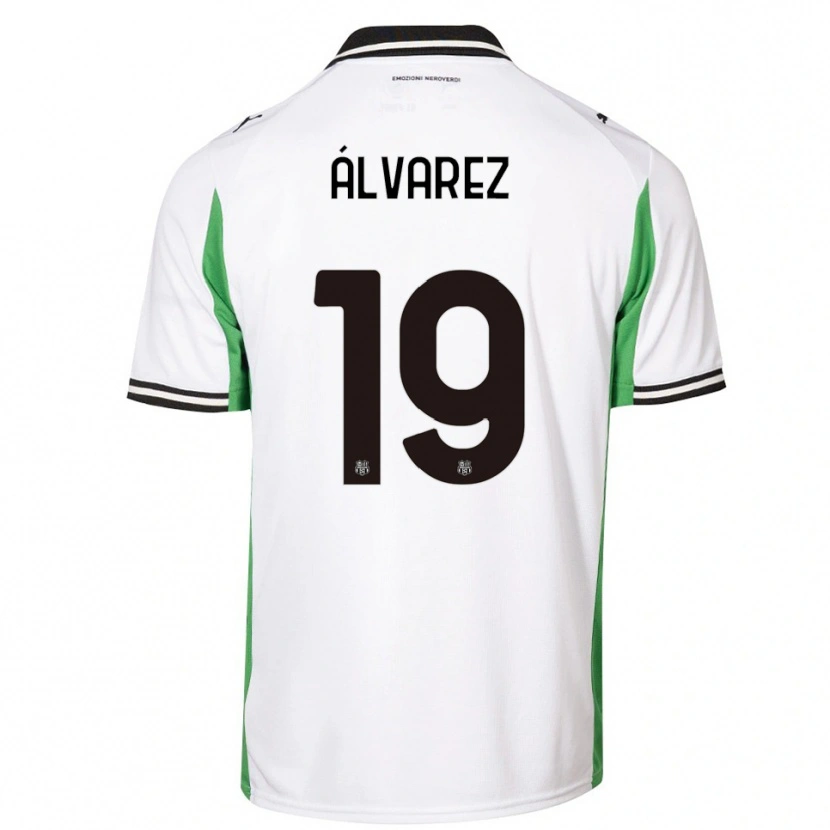 Danxen Herren Agustín Álvarez #19 Weiß Grün Schwarz Auswärtstrikot Trikot 2025/26 T-Shirt