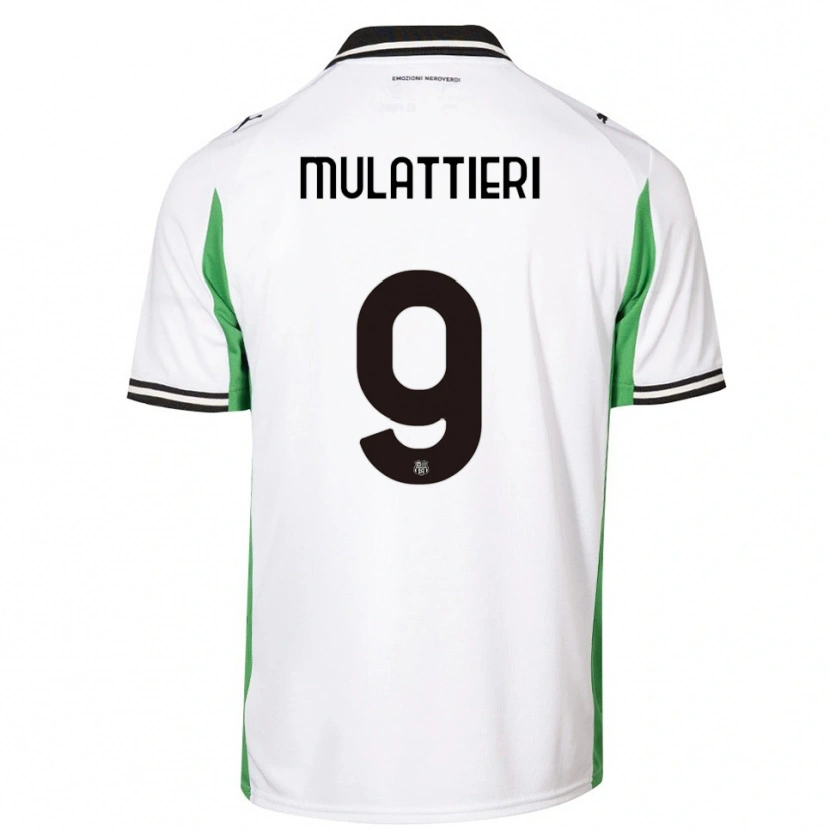 Danxen Herren Samuele Mulattieri #9 Weiß Grün Schwarz Auswärtstrikot Trikot 2025/26 T-Shirt