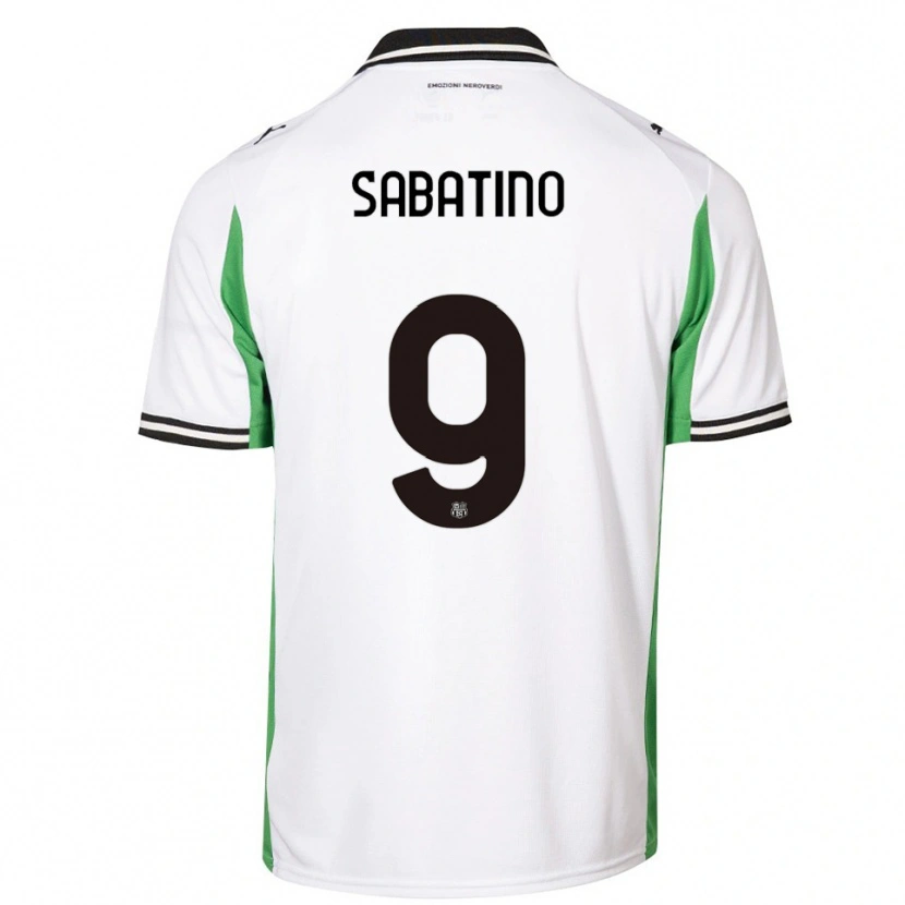 Danxen Herren Daniela Sabatino #9 Weiß Grün Schwarz Auswärtstrikot Trikot 2025/26 T-Shirt