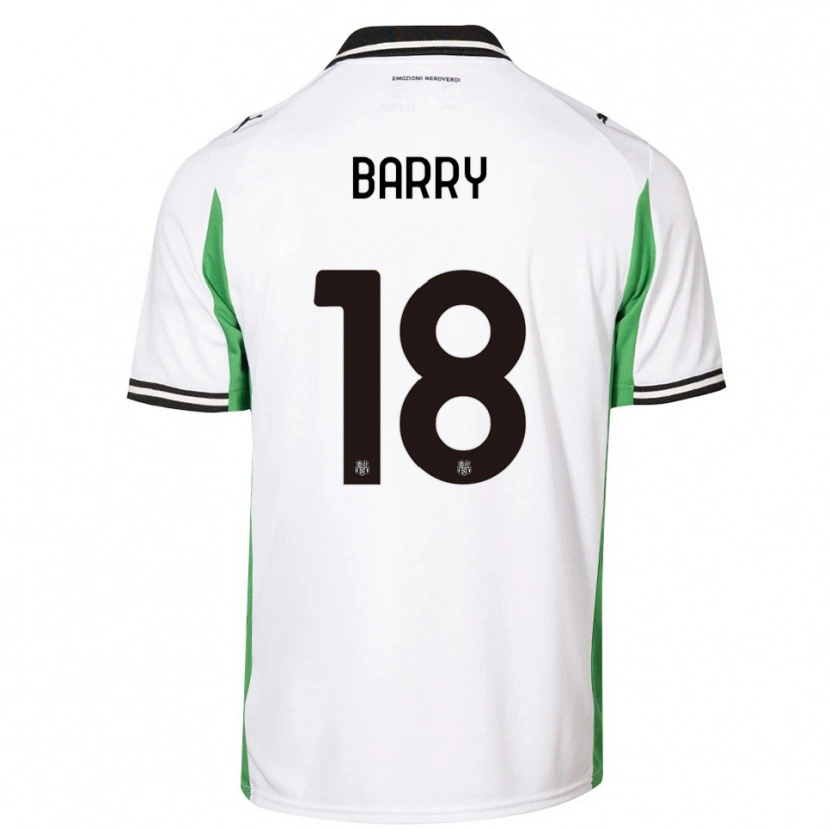 Danxen Herren Omar Barry #18 Weiß Grün Schwarz Auswärtstrikot Trikot 2025/26 T-Shirt