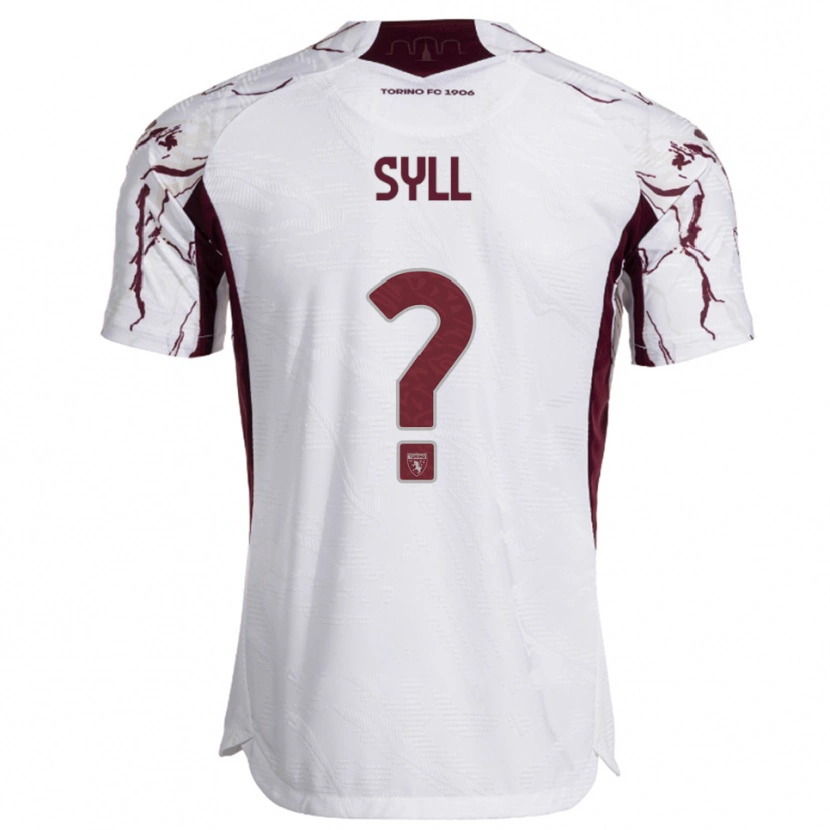 Danxen Herren Omar Syll #0 Weiß Burgunderrot Auswärtstrikot Trikot 2025/26 T-Shirt