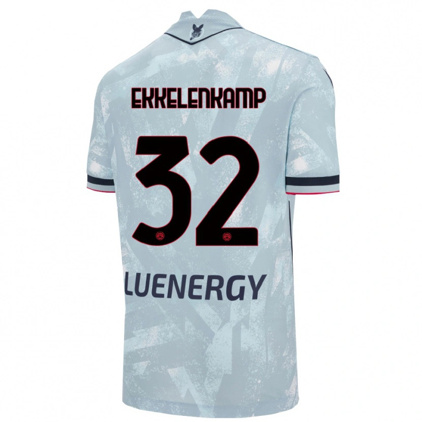 Danxen Herren Jurgen Ekkelenkamp #32 Hellblau Schwarz Auswärtstrikot Trikot 2025/26 T-Shirt
