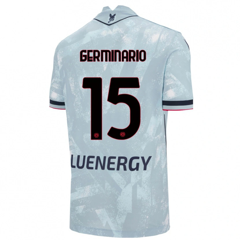 Danxen Herren Mattia Germinario #15 Hellblau Schwarz Auswärtstrikot Trikot 2025/26 T-Shirt