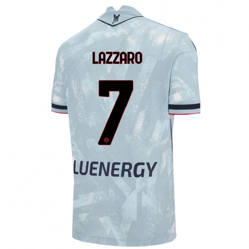 Danxen Herren Davide Lazzaro #7 Hellblau Schwarz Auswärtstrikot Trikot 2025/26 T-Shirt