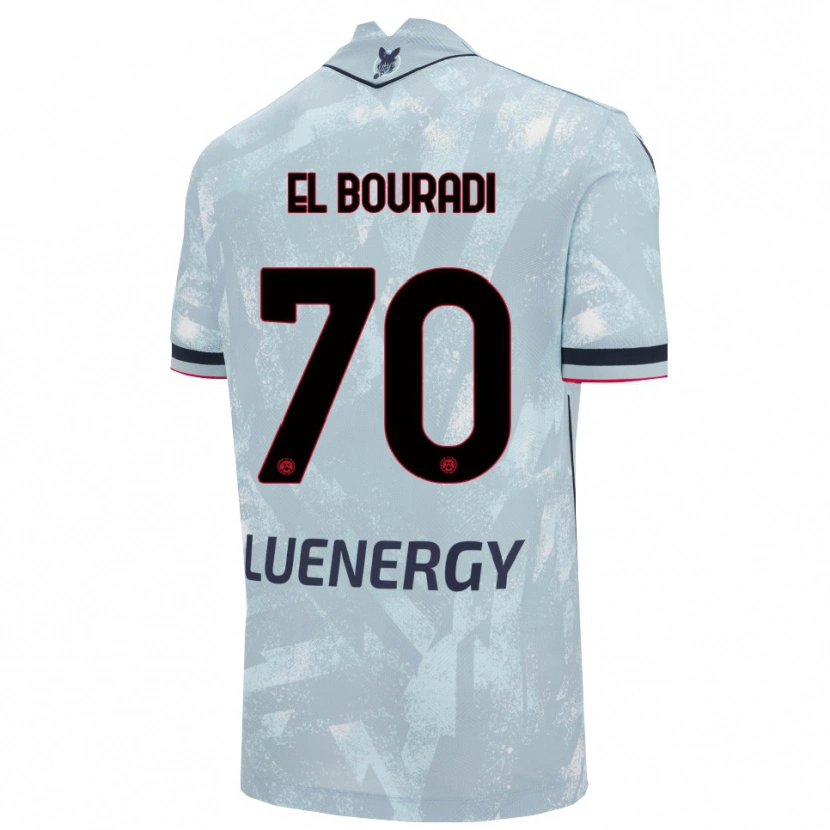 Danxen Herren Walid El Bouradi #70 Hellblau Schwarz Auswärtstrikot Trikot 2025/26 T-Shirt