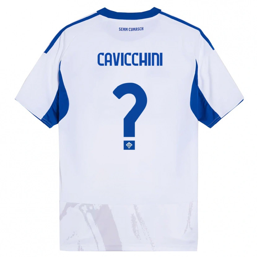 Danxen Herren Leonardo Cavicchini #0 Weiß Blau Auswärtstrikot Trikot 2025/26 T-Shirt