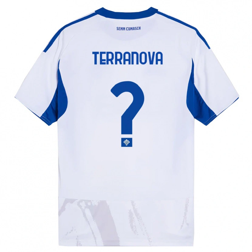 Danxen Herren Mattia Terranova #0 Weiß Blau Auswärtstrikot Trikot 2025/26 T-Shirt