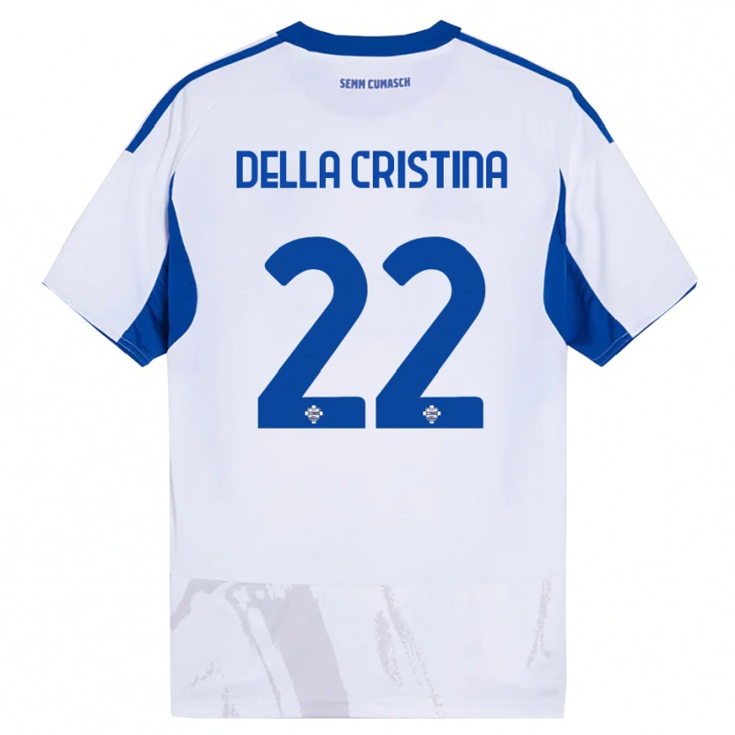 Danxen Herren Stefano Della Cristina #22 Weiß Blau Auswärtstrikot Trikot 2025/26 T-Shirt