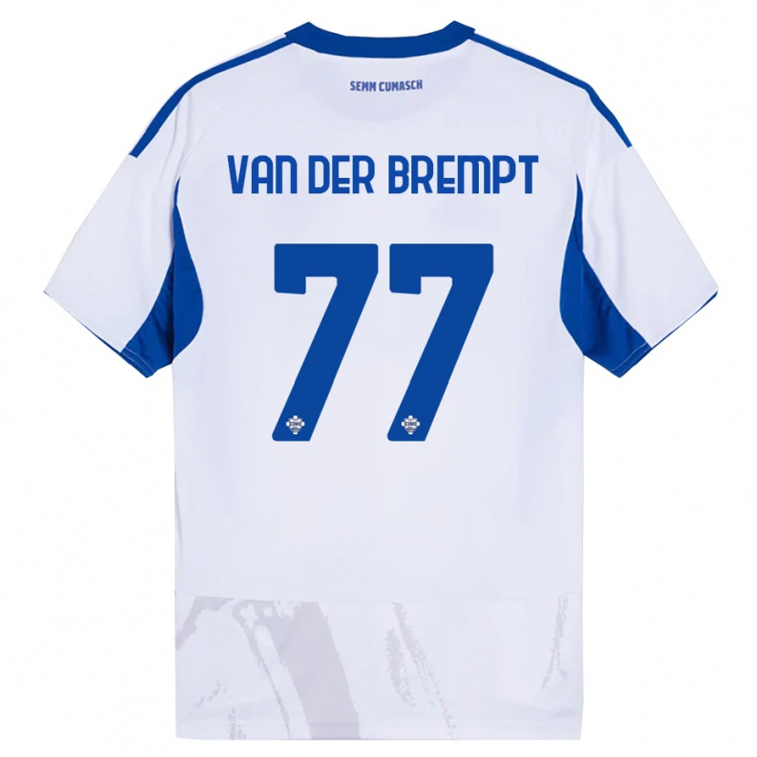 Danxen Herren Ignace Van Der Brempt #77 Weiß Blau Auswärtstrikot Trikot 2025/26 T-Shirt