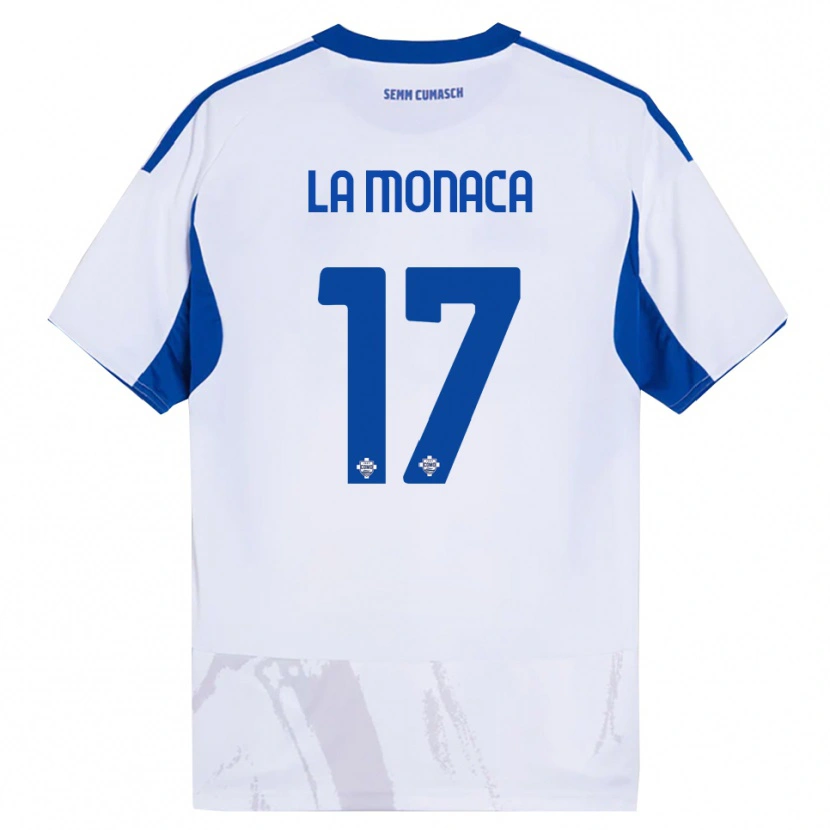 Danxen Herren Michael La Monaca #17 Weiß Blau Auswärtstrikot Trikot 2025/26 T-Shirt