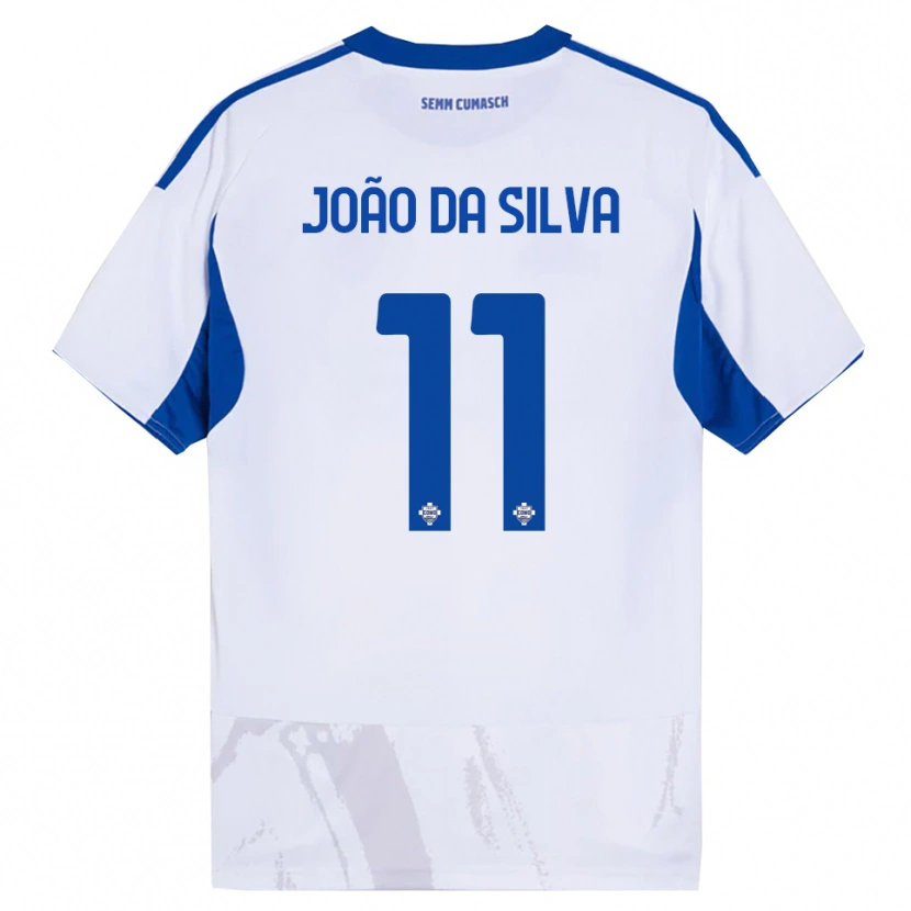 Danxen Herren Miguel João Da Silva #11 Weiß Blau Auswärtstrikot Trikot 2025/26 T-Shirt