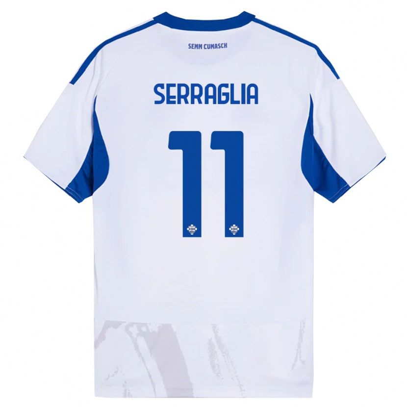 Danxen Herren Lucas Serraglia #11 Weiß Blau Auswärtstrikot Trikot 2025/26 T-Shirt