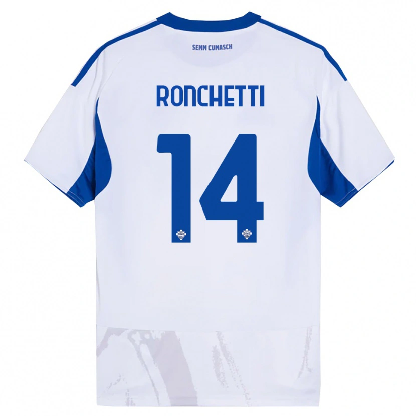 Danxen Herren Fabio Ronchetti #14 Weiß Blau Auswärtstrikot Trikot 2025/26 T-Shirt