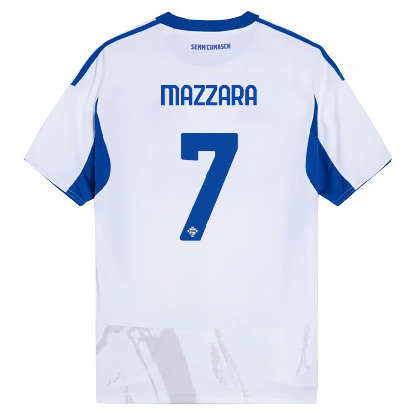 Danxen Herren Cristian Mazzara #7 Weiß Blau Auswärtstrikot Trikot 2025/26 T-Shirt